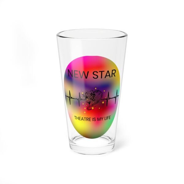 New Star Children's Theatre "Theatre Is My Life" Mixing Glass, 16oz