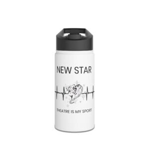 New Star - Theatre Is My Sport Stainless Steel Water Bottle, Standard Lid