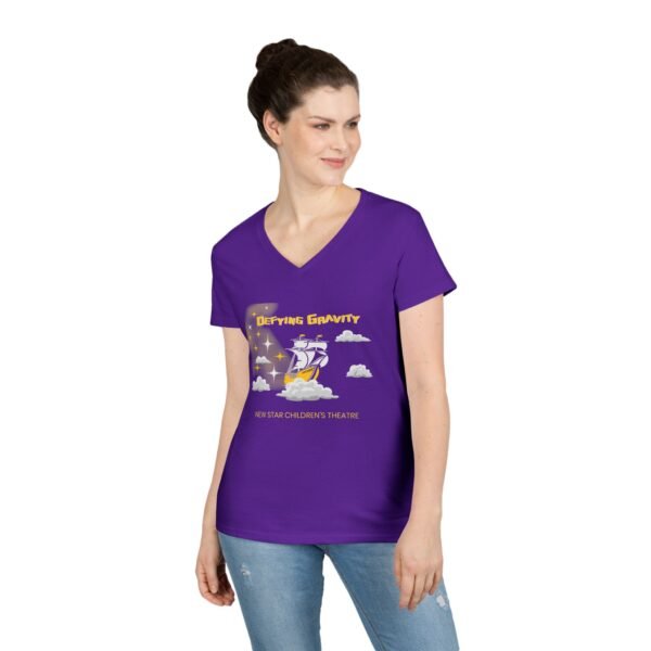 New Star Children's Theatre "Defying Gravity" Ladies' V-Neck T-Shirt - Image 21