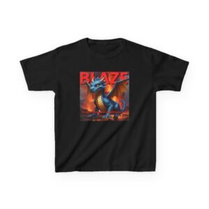 Kids Heavy Cotton™ Dragon Tee - Blaze Design for Young Adventurers