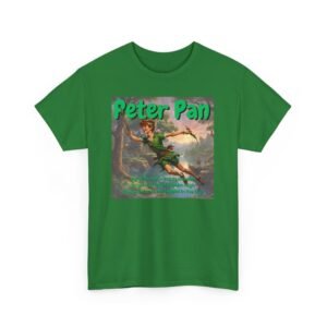 New Star Character Tee Shirt Featuring Peter Pan - Vintage Unisex Heavy Cotton Tee - Fantasy Adventure Shirt