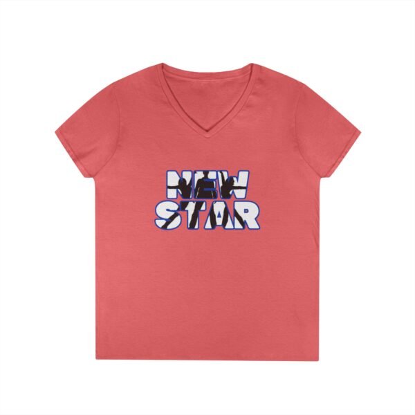 Stylish Ladies' V-Neck T-Shirt - 'New Star' Design for Trendsetters - Image 4