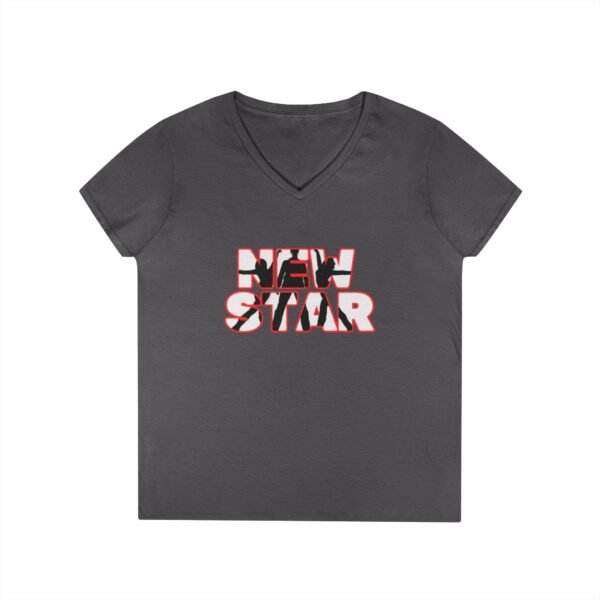 Stylish Ladies' V-Neck T-Shirt - 'New Star' Design for Trendsetters - Image 16