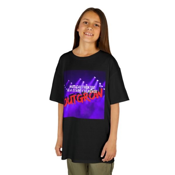 Never Outgrow Musical Theatre, Kids Tee – Perfect for Young Performers - Image 4