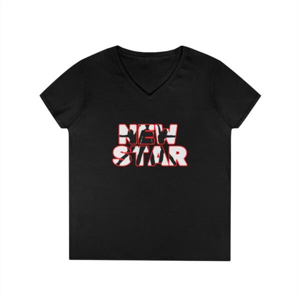 Stylish Ladies' V-Neck T-Shirt - 'New Star' Design for Trendsetters - Image 7