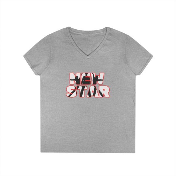 Stylish Ladies' V-Neck T-Shirt - 'New Star' Design for Trendsetters - Image 10