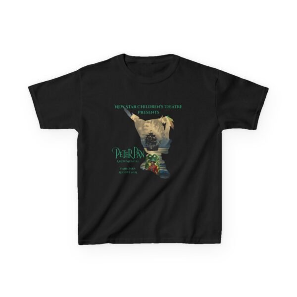 Kids T-Shirt Peter Pan Silhouette Moonlit Sea Jolly Roger Tinkerbell Crocodile Captain Hook