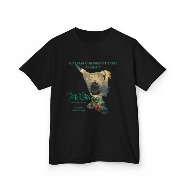 Kids T-Shirt Peter Pan Silhouette Moonlit Sea Jolly Roger Tinkerbell Crocodile Captain Hook - Image 3