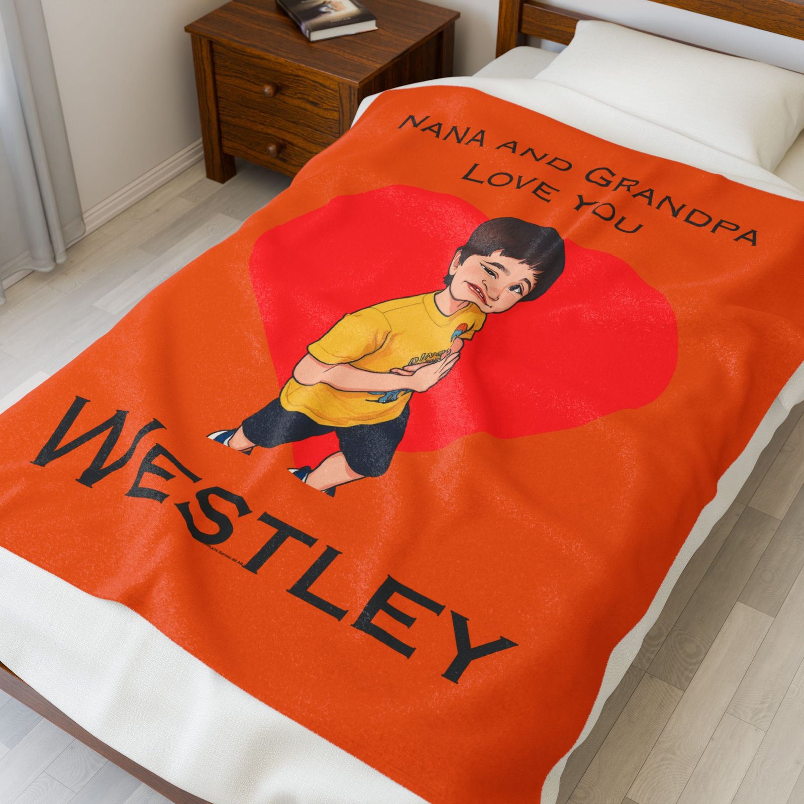 Personalized Velveteen Plush Blanket, Cozy Gift for Kids, Holiday Keepsake, Custom Name Blanket, Unique Family Present - Image 3