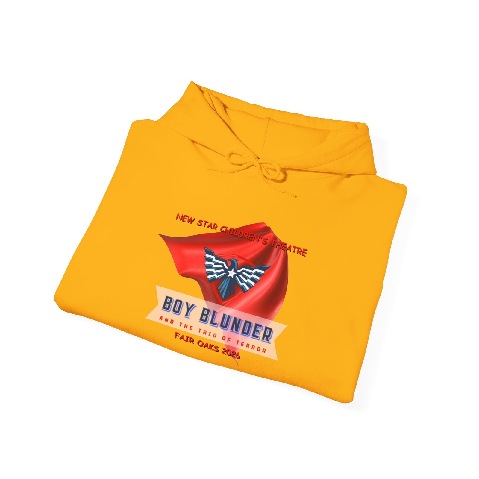 Hooded Sweatshirt Boy Blunder and the Trio of Terror - Yellow