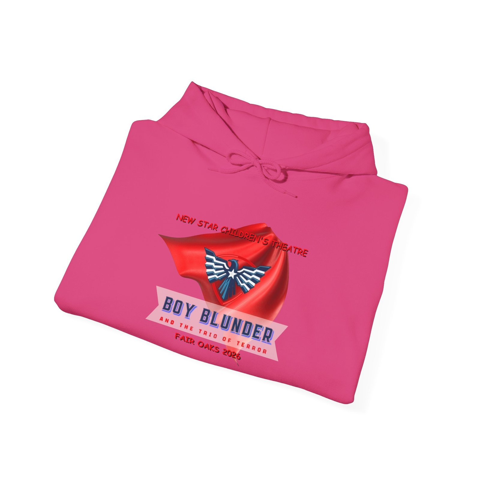 Hooded Sweatshirt Boy Blunder and the Trio of Terror - Pink