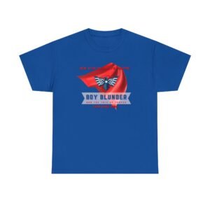 Retro Badge Graphic Tee – Boy Blunder and the Trio of Terror - Blue