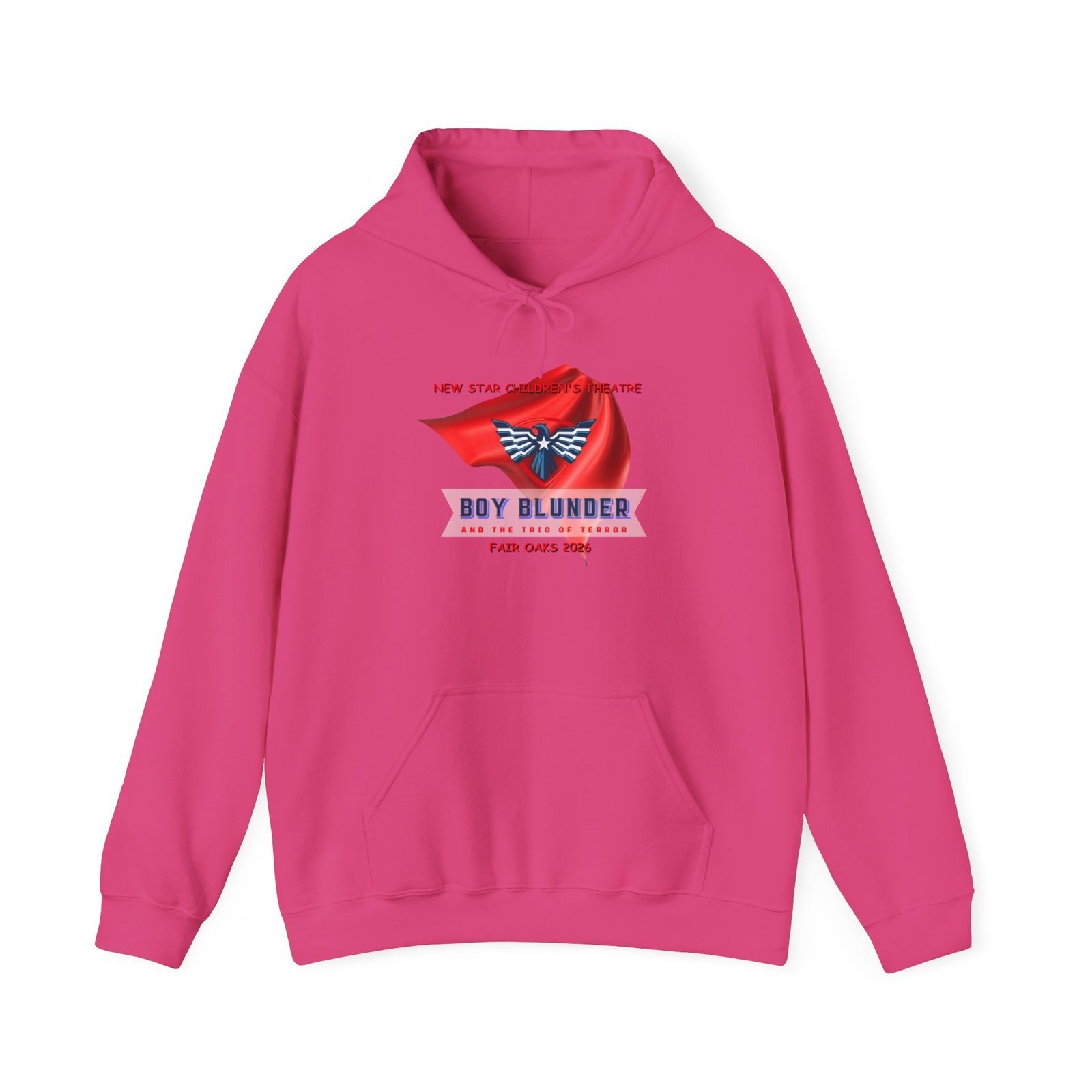 Hooded Sweatshirt Boy Blunder and the Trio of Terror - Pink