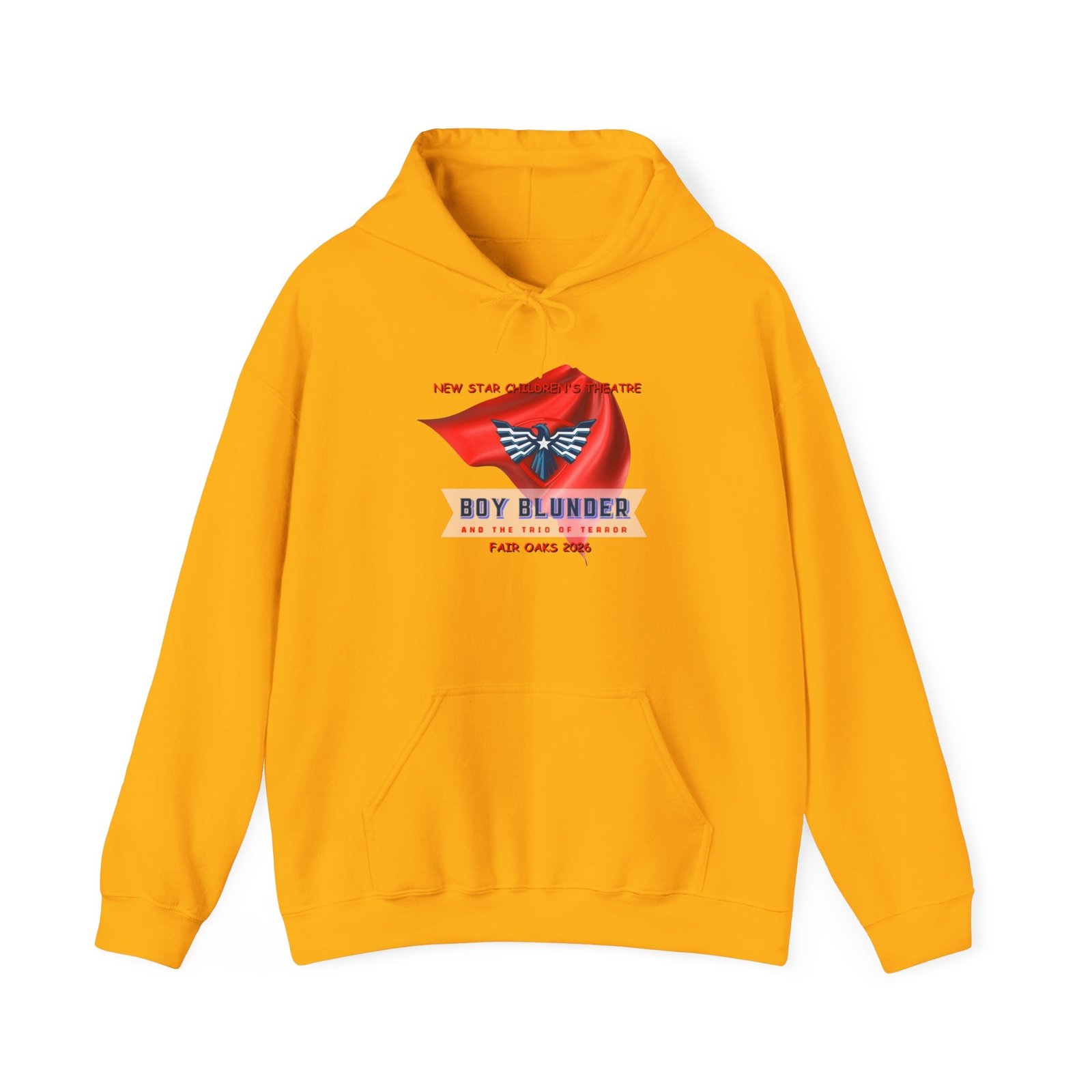 Hooded Sweatshirt Boy Blunder and the Trio of Terror - Yellow
