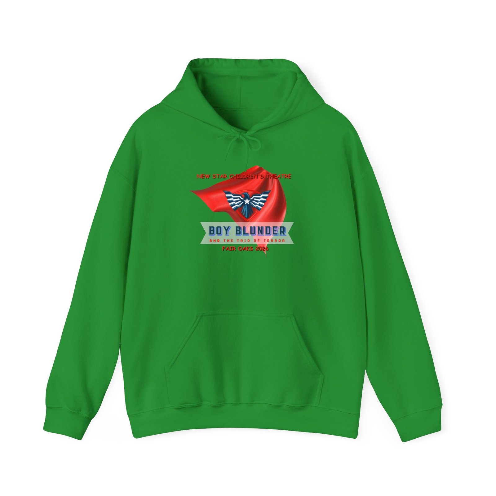 Hooded Sweatshirt Boy Blunder and the Trio of Terror - Green